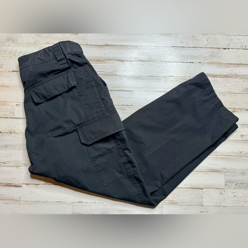 Midway USA Men's Military Black Tactical Ripstop Cargo Pants 38x30